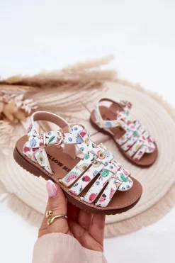 Dziewczęce>Boto Sandałki Dziecięce Dziewczęce Z Eko Skóry Owoce Multikolor Mariana Wielokolorowy