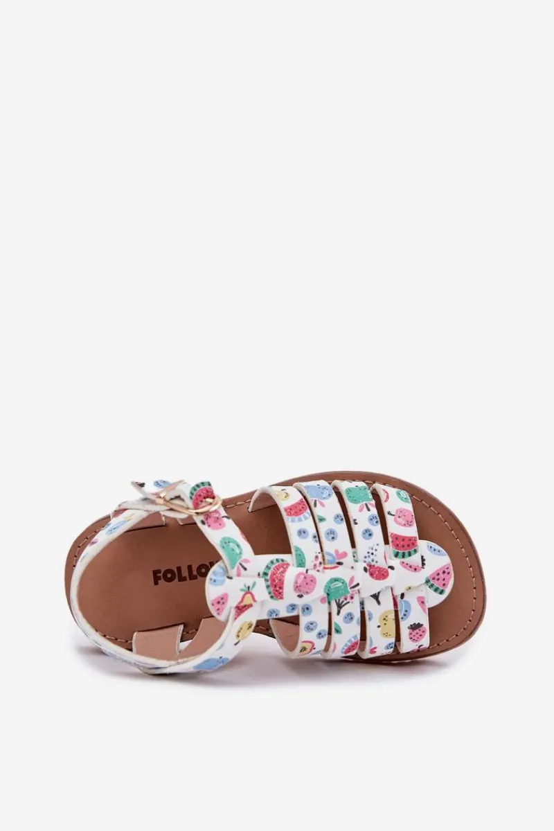 Dziewczęce>Boto Sandałki Dziecięce Dziewczęce Z Eko Skóry Owoce Multikolor Mariana Wielokolorowy