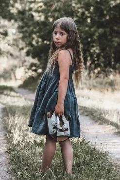 New Boto Sandałki Dziecięce Na Korkowej Platformie Zapinane Na Rzep Szare Rorria Szary