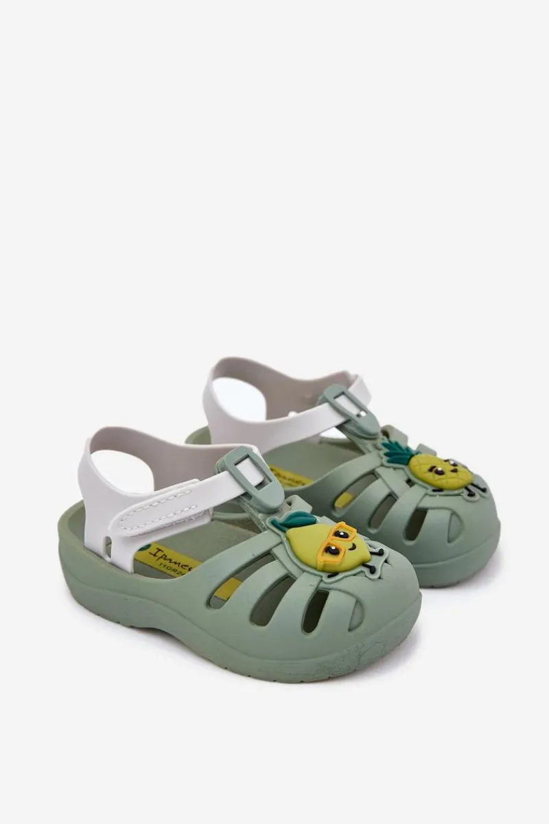 Best Ipanema Sandałki Dziecięce Na Rzep Owoce 83615 Summer XIV Baby Zielone Zielony