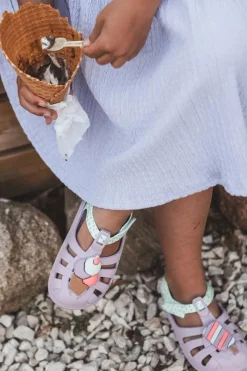 Outlet Sandałki Dziecięce Na Rzep 83486 Summer XIII Baby Fioletowe Dzieci Dziewczęce