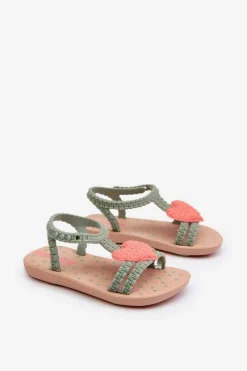 Clearance Ipanema Sandałki Dziecięce Z Sercem 81997 My First Baby Zielone Zielony