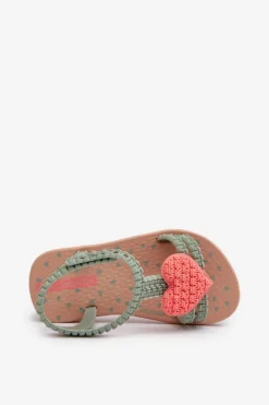 Clearance Ipanema Sandałki Dziecięce Z Sercem 81997 My First Baby Zielone Zielony