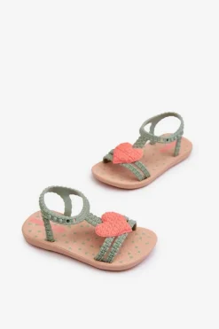 Clearance Ipanema Sandałki Dziecięce Z Sercem 81997 My First Baby Zielone Zielony