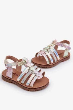Online Boto Sandałki Gladiatorki Dziecięce Zapinane Na Rzep Multikolor Radovia Wielokolorowy