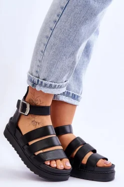 Sandały Płaskie><noscript><img width=