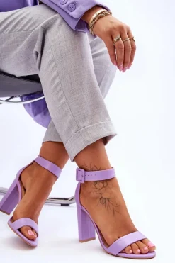 Sandały Na Obcasie>Boto Sandałki Na Obcasie Fioletowe Georgina