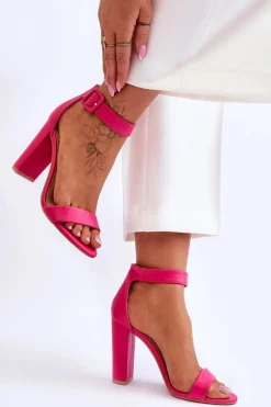 Sandały Na Obcasie>Boto Sandałki Na Obcasie Różowe Georgina
