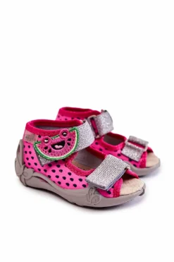 Dziewczęce|Dziewczęce>BEFADO Sandałki Na Rzep Arbuz 342P045 Różowe