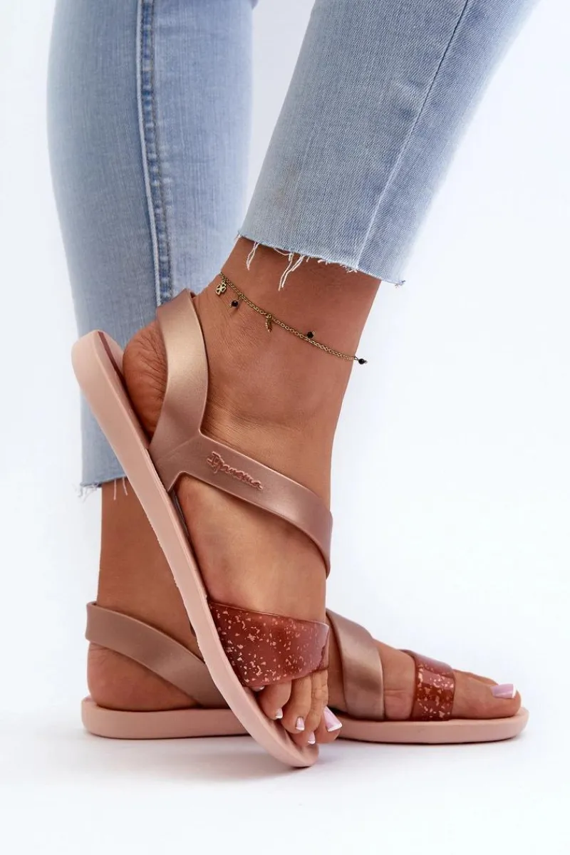 New Sandały Damskie 82429 Vibe Sandal Fem Różowe Damskie Sandały Gumowe|Sandały Płaskie