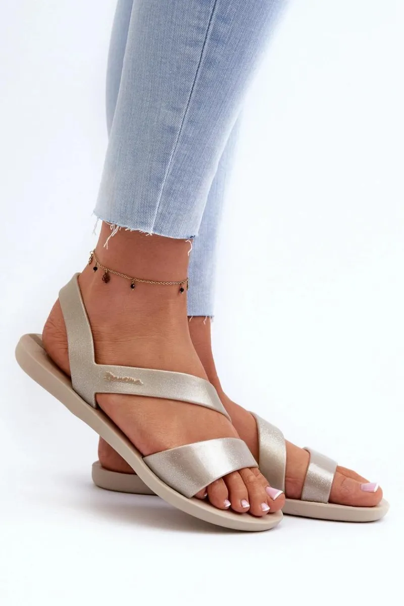 Sandały Gumowe|Sandały Płaskie>Ipanema Sandały Damskie 82429 Vibe Sandal Fem Beżowe