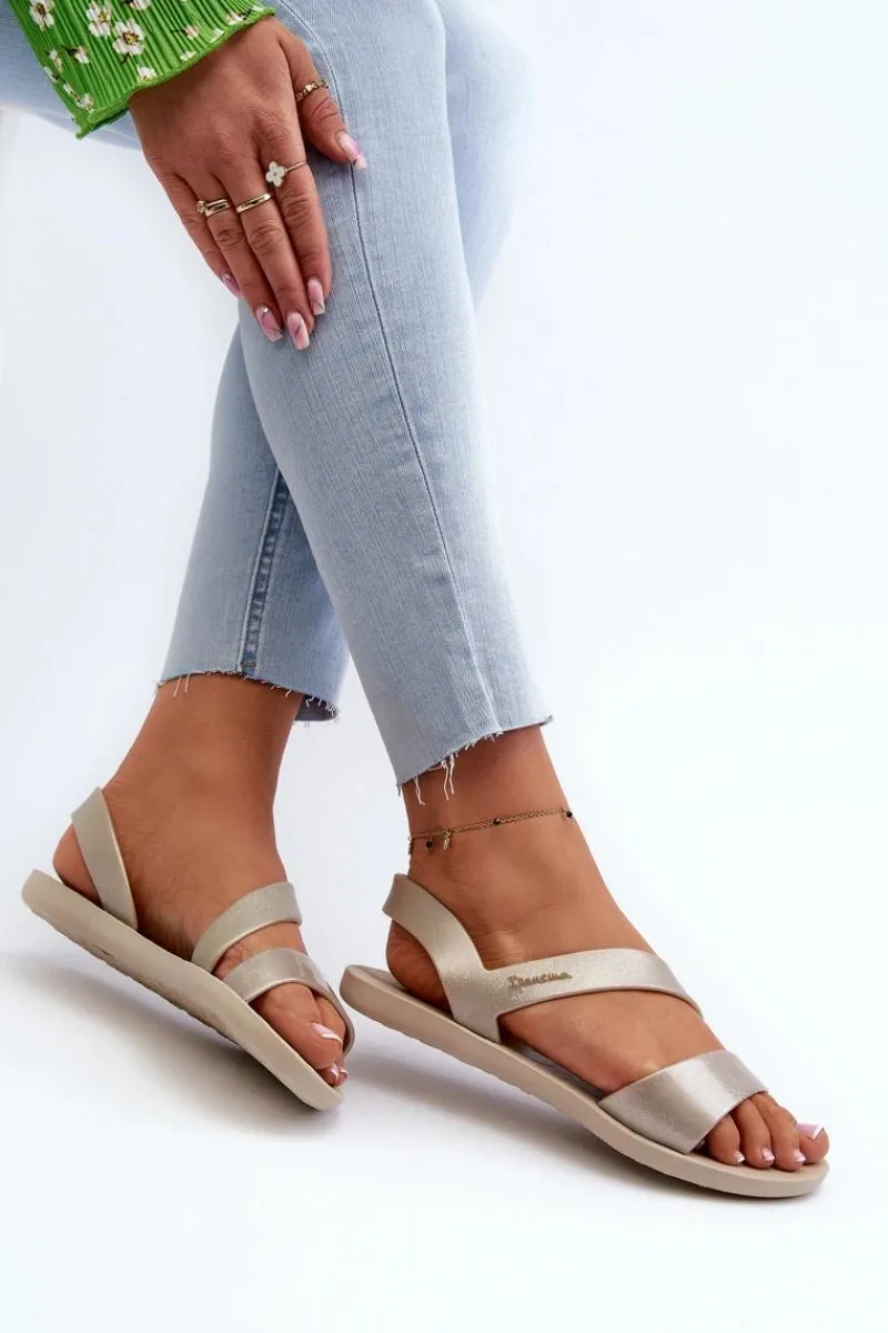 Sandały Gumowe|Sandały Płaskie>Ipanema Sandały Damskie 82429 Vibe Sandal Fem Beżowe