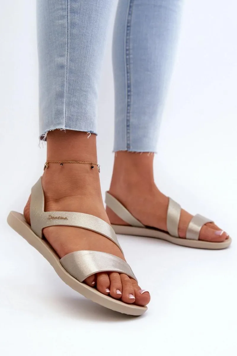 Sandały Gumowe|Sandały Płaskie>Ipanema Sandały Damskie 82429 Vibe Sandal Fem Beżowe