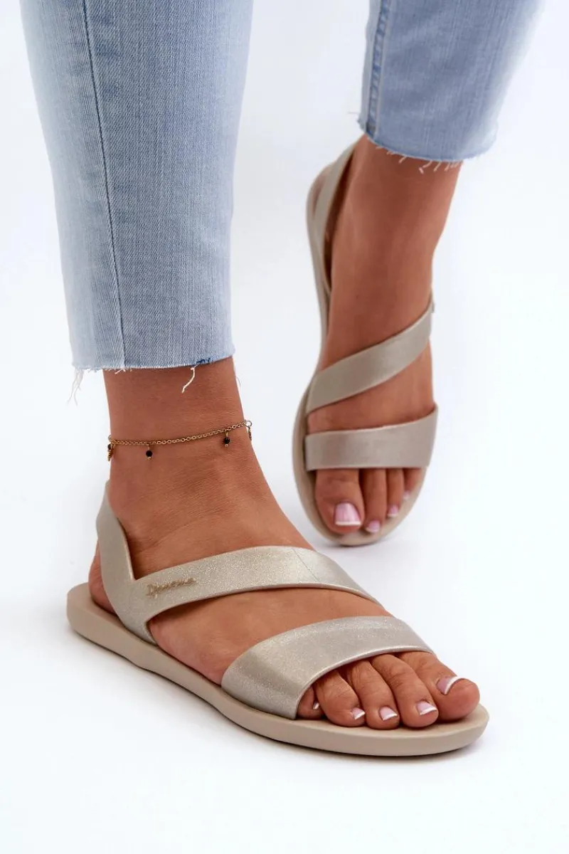Sandały Gumowe|Sandały Płaskie>Ipanema Sandały Damskie 82429 Vibe Sandal Fem Beżowe