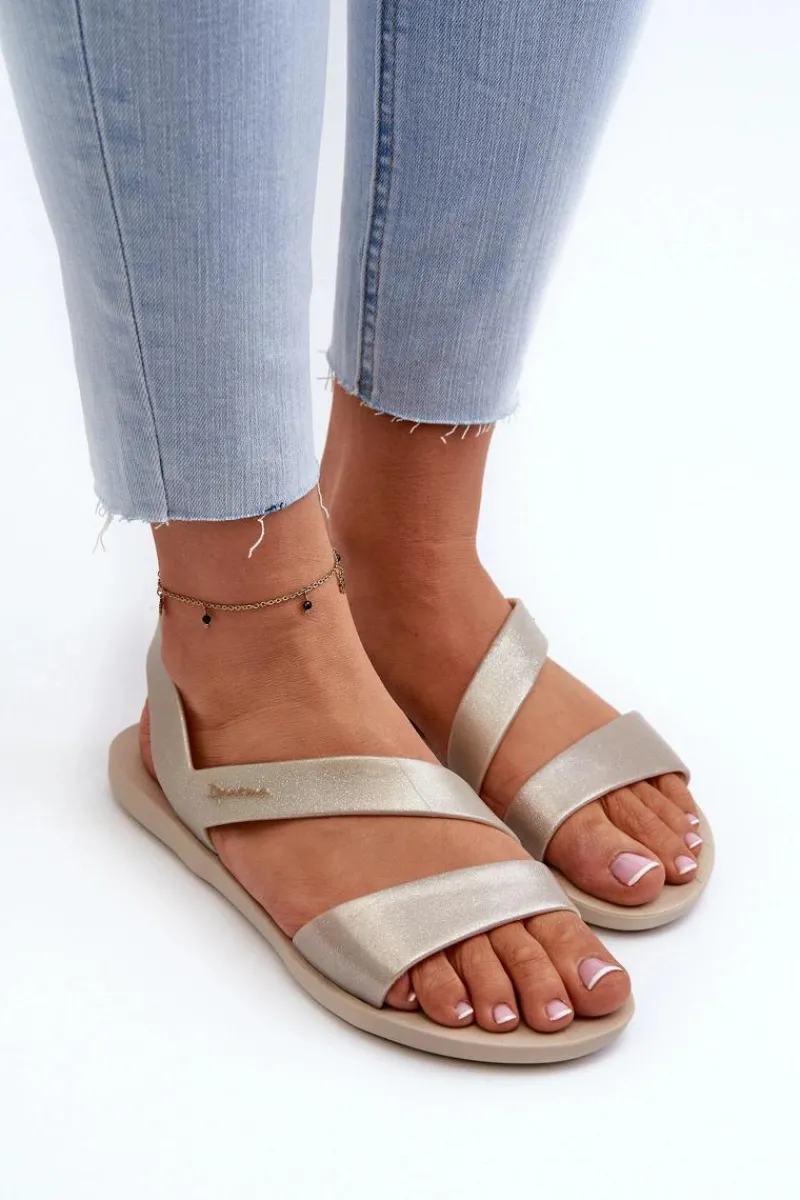 Sandały Gumowe|Sandały Płaskie>Ipanema Sandały Damskie 82429 Vibe Sandal Fem Beżowe
