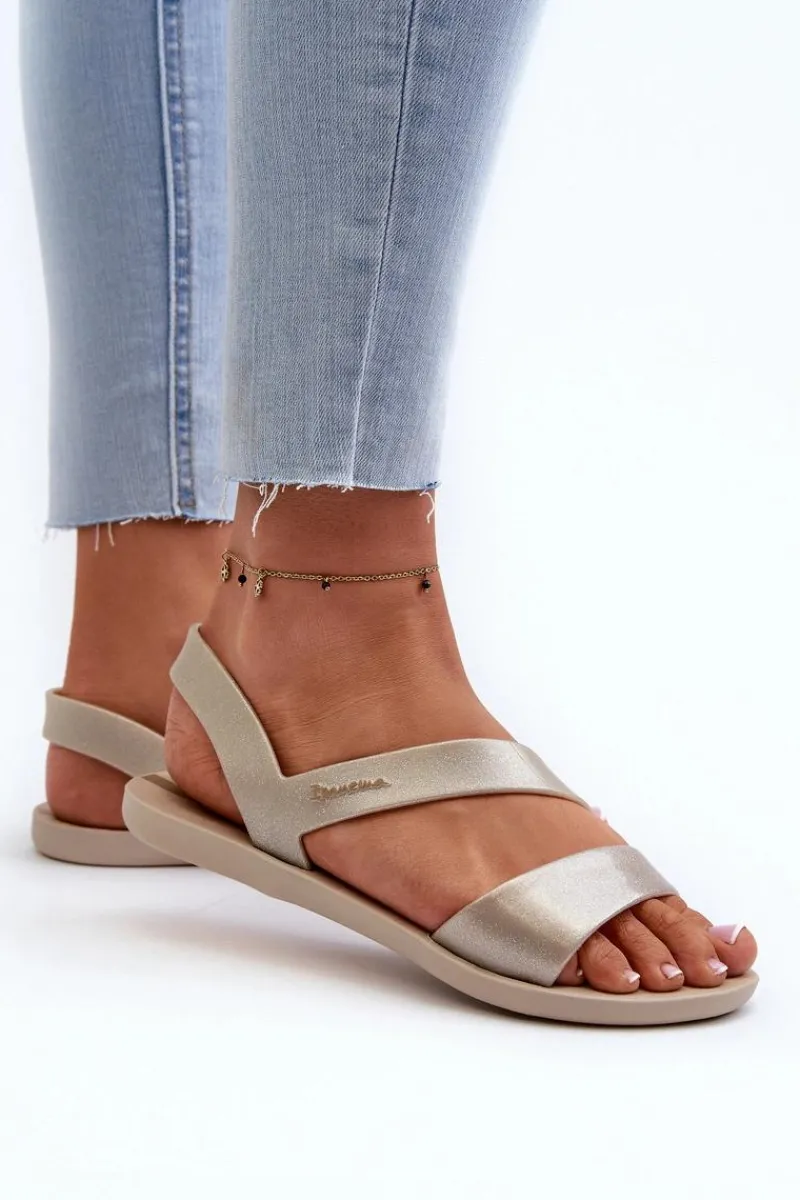 Sandały Gumowe|Sandały Płaskie>Ipanema Sandały Damskie 82429 Vibe Sandal Fem Beżowe