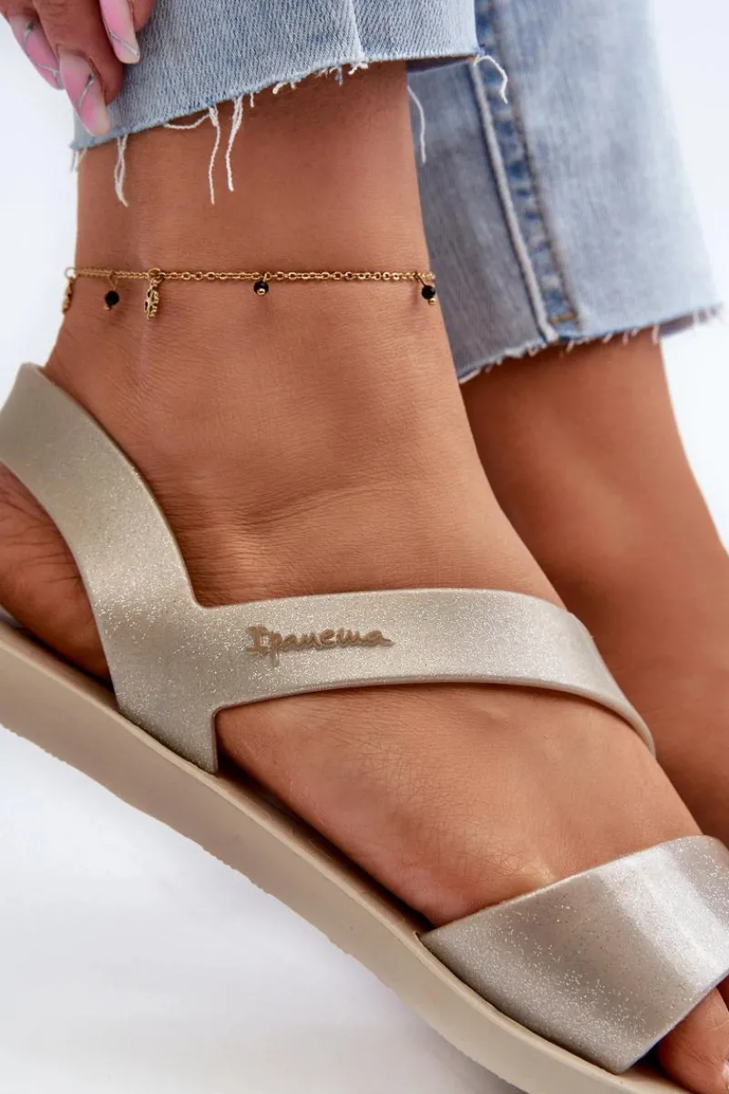 Sandały Gumowe|Sandały Płaskie>Ipanema Sandały Damskie 82429 Vibe Sandal Fem Beżowe