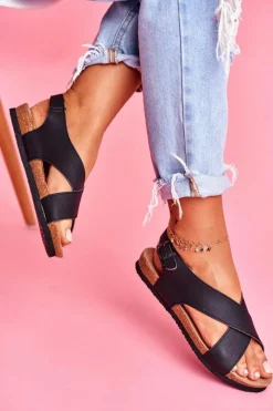 Sale Big Star Shoes Sandały Damskie Big Star Czarne FF274621