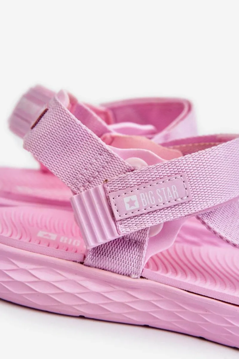 Sandały Płaskie|Sandały Big Star>Big Star Shoes Sandały Damskie Big Star LL274A100 Różowe Różowy