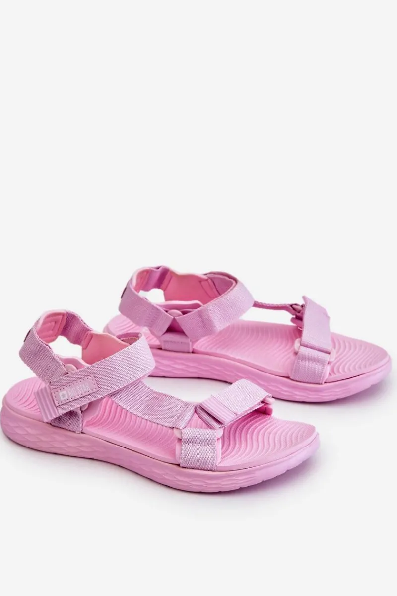 Sandały Płaskie|Sandały Big Star>Big Star Shoes Sandały Damskie Big Star LL274A100 Różowe Różowy