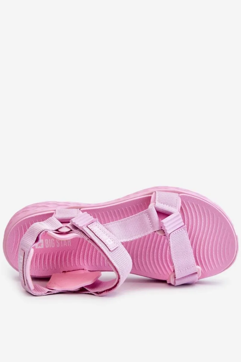 Sandały Płaskie|Sandały Big Star>Big Star Shoes Sandały Damskie Big Star LL274A100 Różowe Różowy