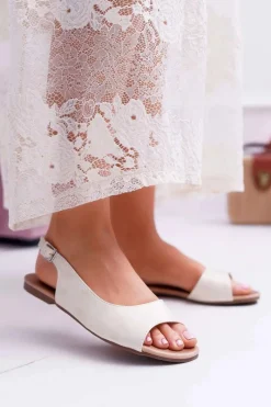 Sandały Płaskie>Boto Sandały Damskie Jasno Złote Prius