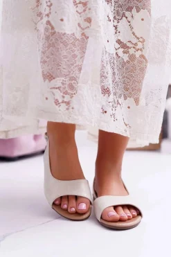 Sandały Płaskie>Boto Sandały Damskie Jasno Złote Prius