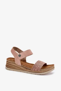 Sandały Na Koturnie></noscript>INBLU Sandały Damskie Na Koturnie RV000014 Różowe