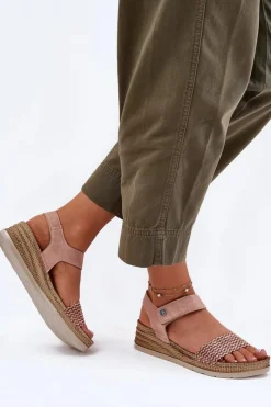 Sandały Na Koturnie></noscript>INBLU Sandały Damskie Na Koturnie RV000014 Różowe