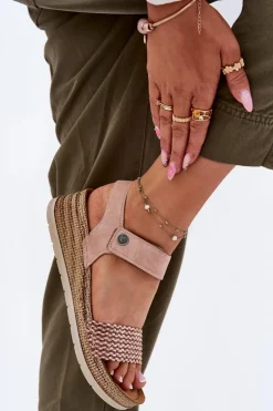 Sandały Na Koturnie></noscript>INBLU Sandały Damskie Na Koturnie RV000014 Różowe