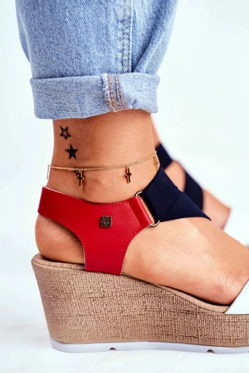 Sale Big Star Shoes Sandały Damskie Na Koturnie Big Star Wsuwane FF276014