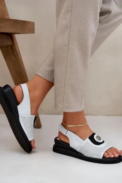 Sandały Na Koturnie></noscript>Boto Sandały Damskie Na Koturnie Srebrne Isnnoria Srebrny