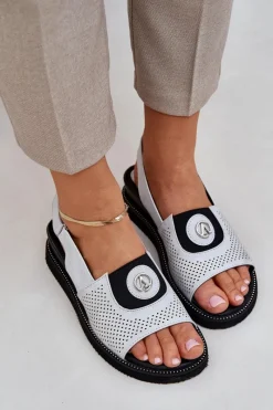 Sandały Na Koturnie></noscript>Boto Sandały Damskie Na Koturnie Srebrne Isnnoria Srebrny