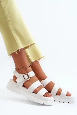 Sandały Płaskie><noscript><img width=