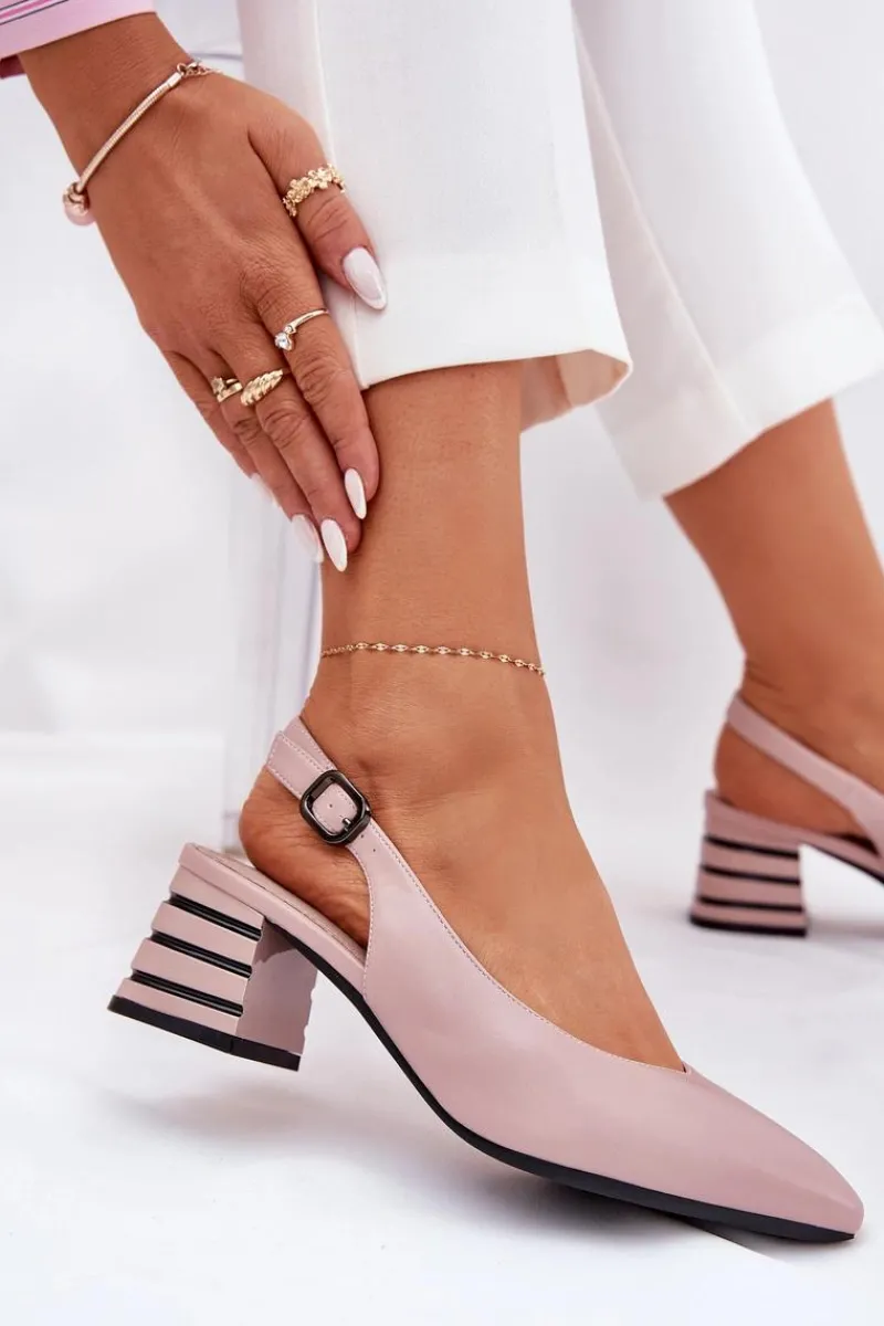 Sale Buty damskie Vinceza Sandały Damskie Na Obcasie Ze Szpiczastymi Noskami Vinceza 62217 Brudny Róż