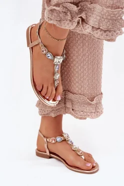 Sandały Płaskie><noscript><img width=