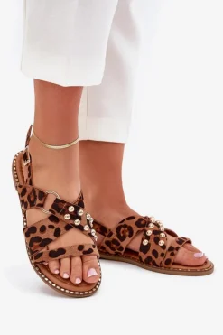 Sandały Płaskie><noscript><img width=