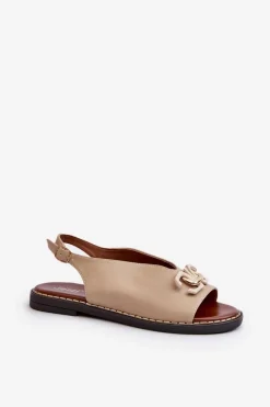 Sandały Płaskie><noscript><img width=