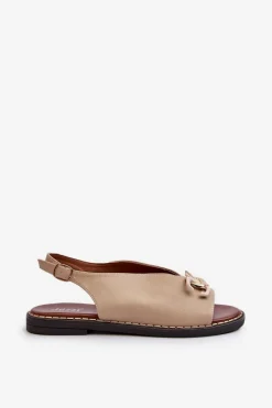 Sandały Płaskie><noscript><img width=