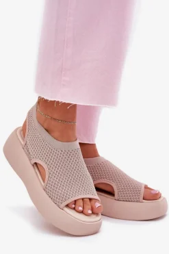 Sandały Płaskie><noscript><img width=