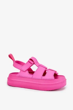 Sandały Płaskie></noscript>Boto Sandały Damskie Na Platformie Fuksja Nitavelia Różowy