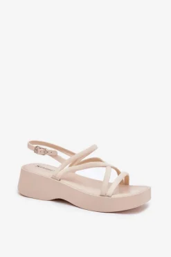 Sandały Płaskie><noscript><img width=