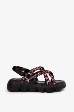 Sandały Płaskie><noscript><img width=