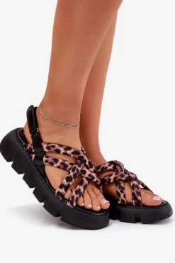 Sandały Płaskie><noscript><img width=