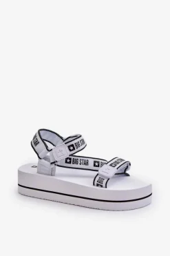 Discount Big Star Shoes Sandały Damskie Na Platformie Big Star NN274A526 Białe Biały