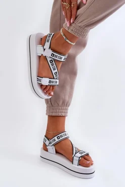 Discount Big Star Shoes Sandały Damskie Na Platformie Big Star NN274A526 Białe Biały