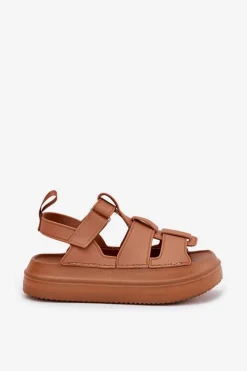 Sandały Płaskie><noscript><img width=