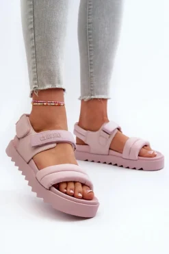 Sandały Big Star|Sandały Płaskie></noscript>Big Star Shoes Sandały Damskie Na Platformie Big Star NN274753 Różowe Różowy