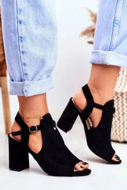 Sandały Ażurowe|Sandały Na Obcasie><noscript><img width=