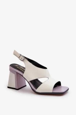 Sandały Na Słupku|Sandały Na Obcasie><noscript><img width=